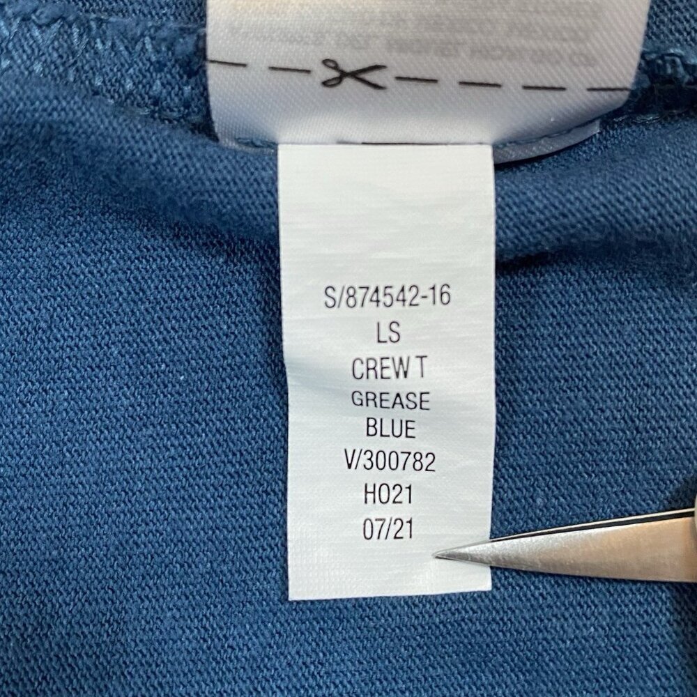 GAP Men’s Everyday Long-Sleeve Tee T-Shirt 100% Cotton Grease Blue NWT Sz Large - Picture 9 of 11